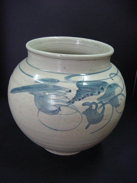 조선시대 청화백자 초화문 대호