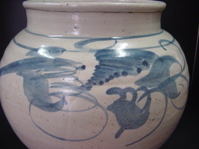 조선시대 청화백자 초화문 대호