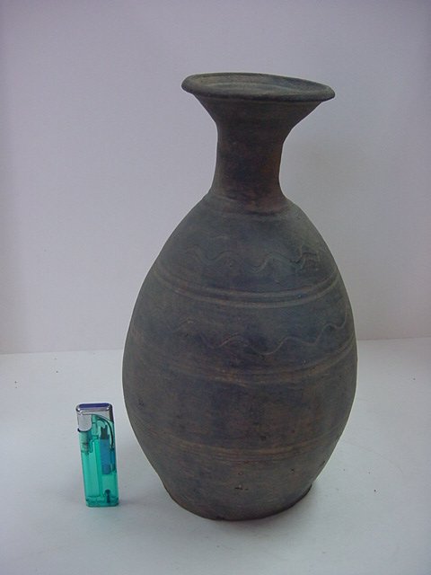 토기 삼단물결문 주병