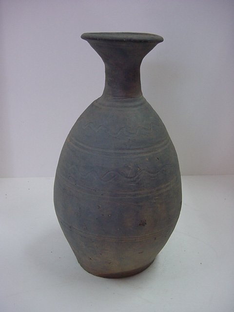 토기 삼단물결문 주병