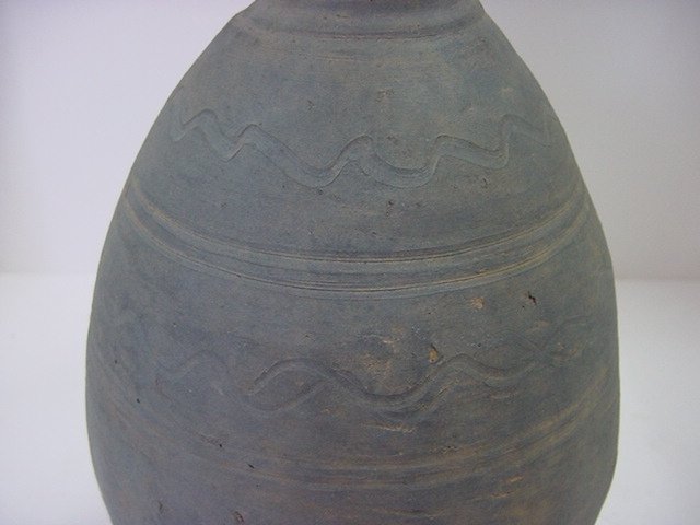 토기 삼단물결문 주병