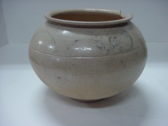 백자 철화화조문 호