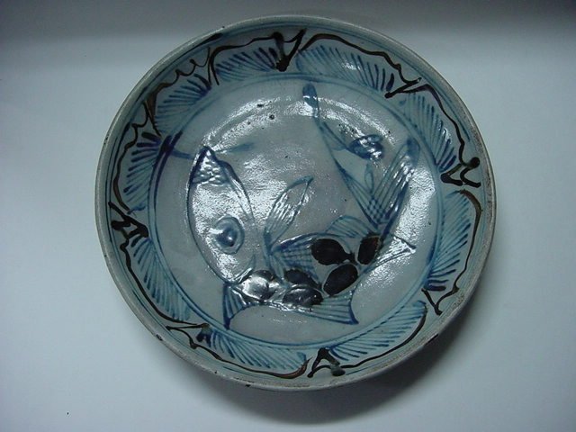 청화및철화 어문 대형접시