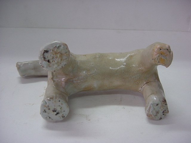 철화 마형백자 2점