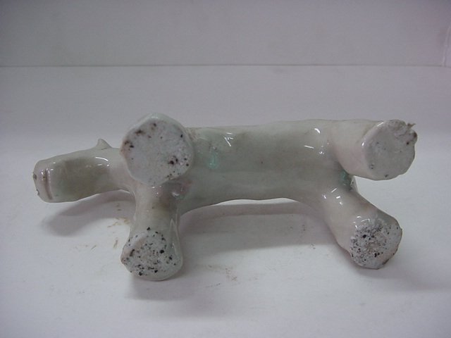 철화 마형백자 2점