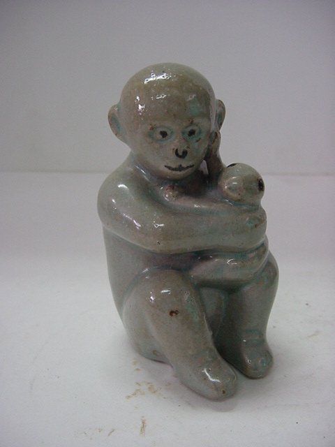 청자 철화원숭이연적