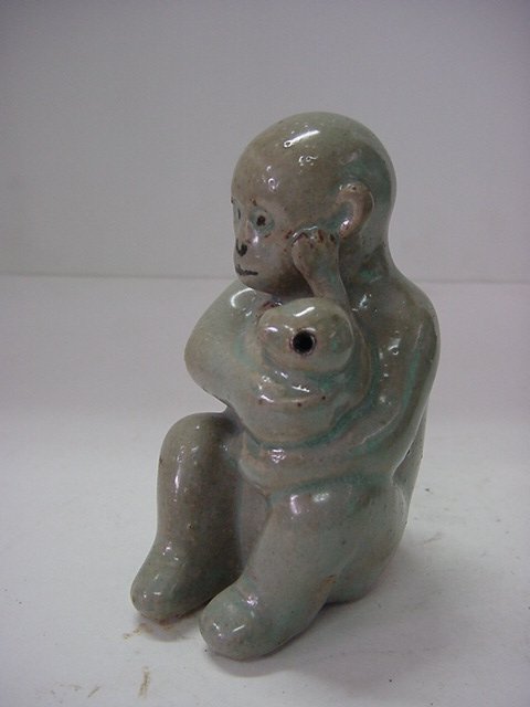 청자 철화원숭이연적