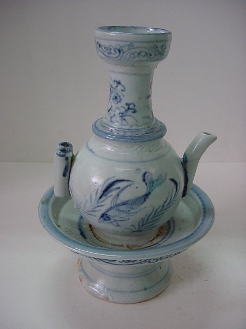 청화백자 어문기형 주자