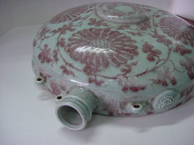 백자 진사채화문 주통