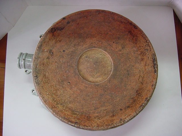 백자 진사채화문 주통