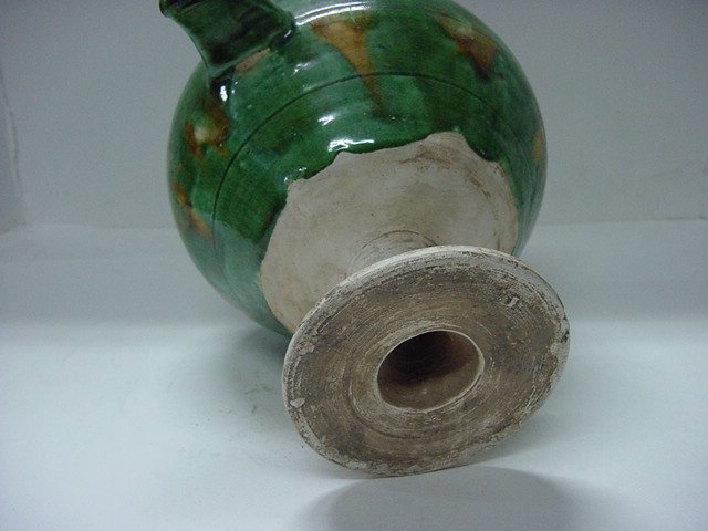 당삼채 채색백자 타조형호