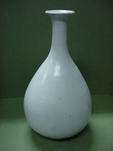 백자 분청철화목단문 대주병