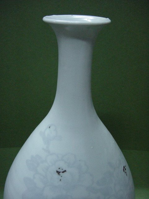 백자 분청철화목단문 대주병