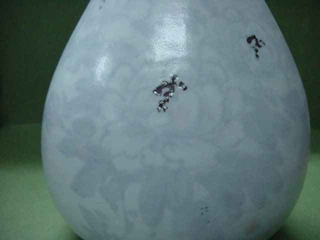 백자 분청철화목단문 대주병