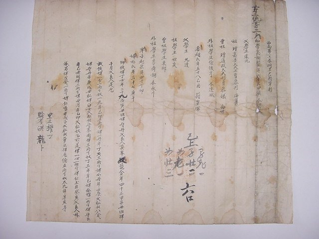 개성(開城)고씨 고상현(高相賢)호적단자 1장