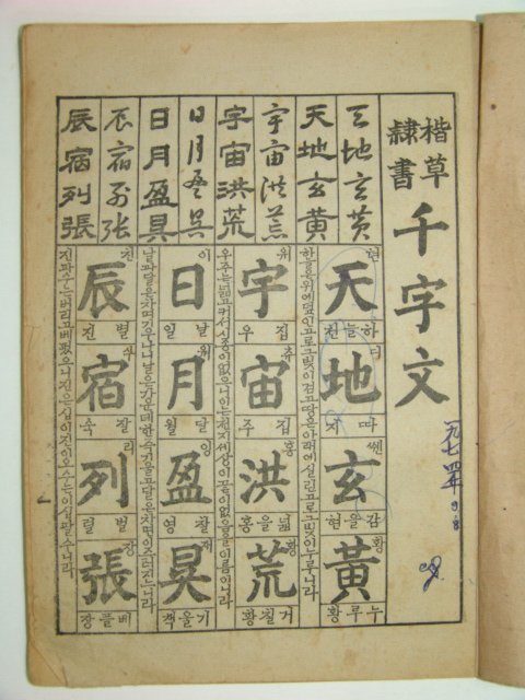 천자문(千字文) 1책완질