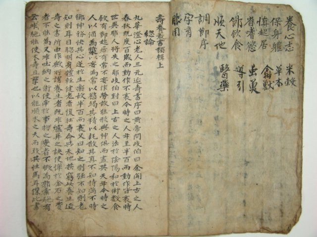 수양총서류집(壽養叢書類輯)1책완질 이창정(李昌庭)