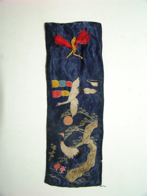 자수 노송학문 수저집