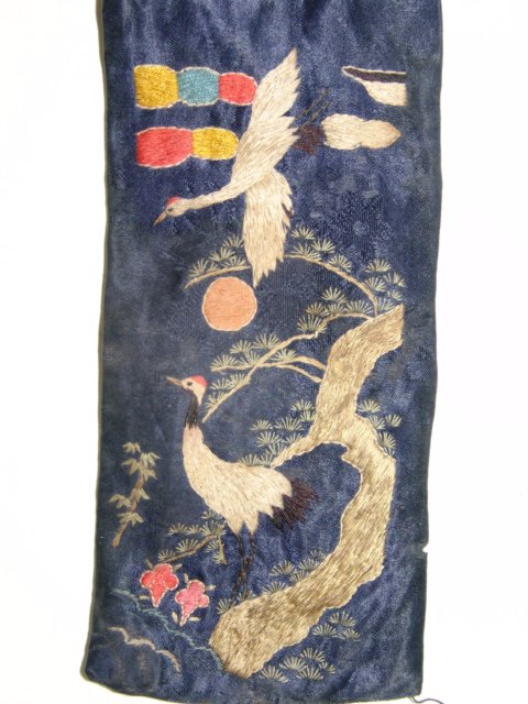 자수 노송학문 수저집