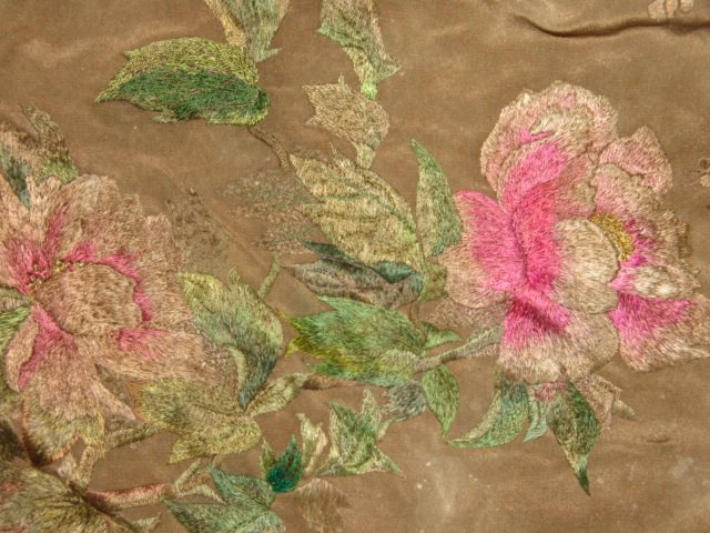 자수 목단 보자기