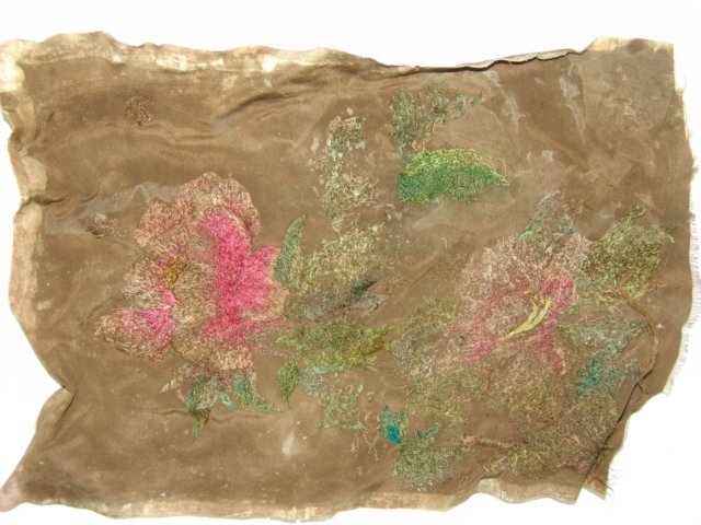 자수 목단 보자기