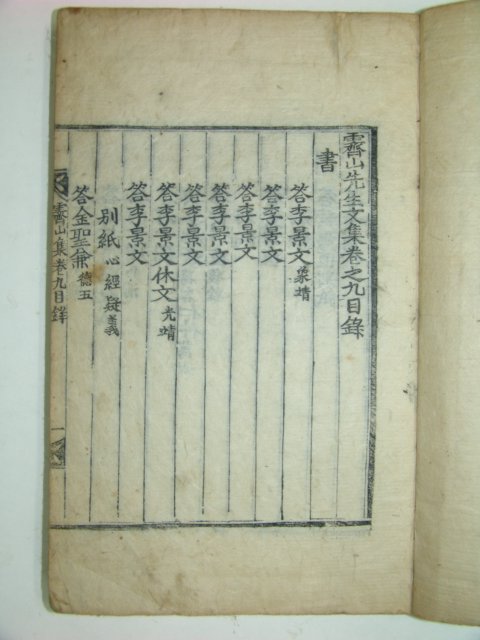 제산선생문집(霽山先生文集)권지1,2,9,10 2책 김성탁(金聖鐸)