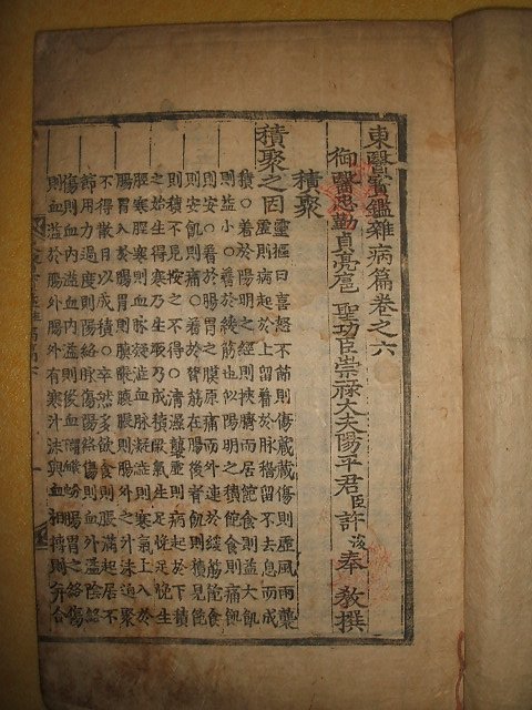 동의보감잡병편(東醫寶鑑雜病篇)권6 1책 허준(許浚)