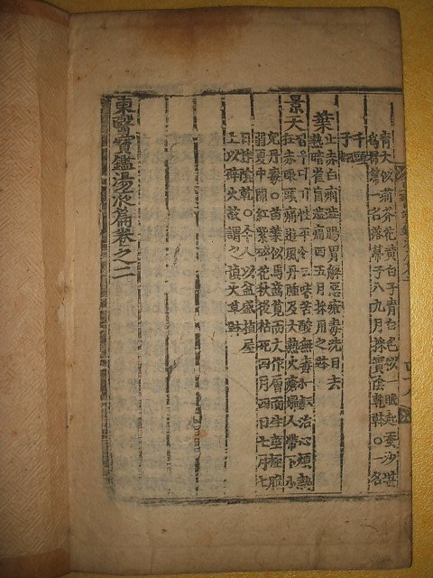 동의보감탕액편(東醫寶鑑湯液篇)권2 1책 허준(許浚)