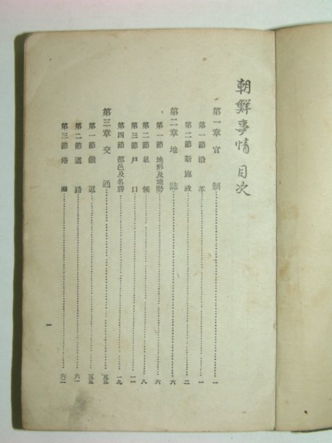 1922년 조선사정(朝鮮事情)