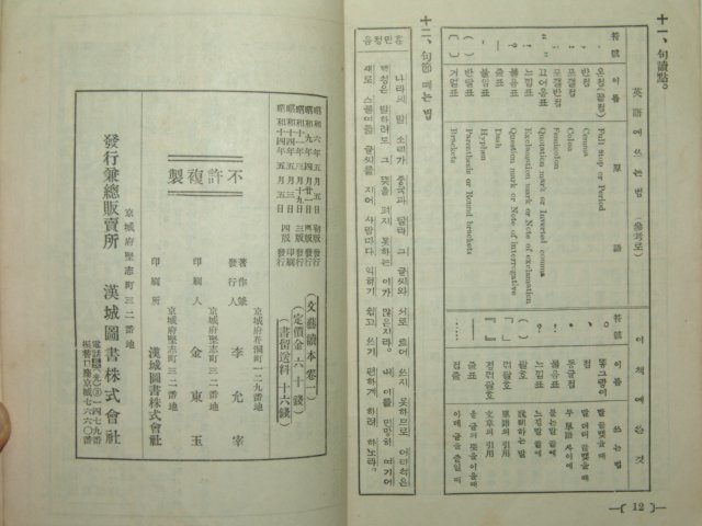 1939년 문예독본(文藝讀本) 권1