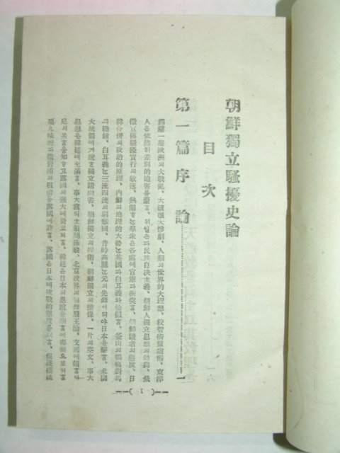 1921년 조선독립소요사론(朝鮮獨立騷擾史論)