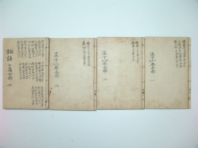 중국상해본 정교사서보주비지(맹자,논어편)4책