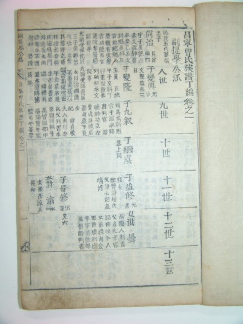 1880년 목활자본 창녕조씨세보(昌寧曺氏世譜)권1~3 4책