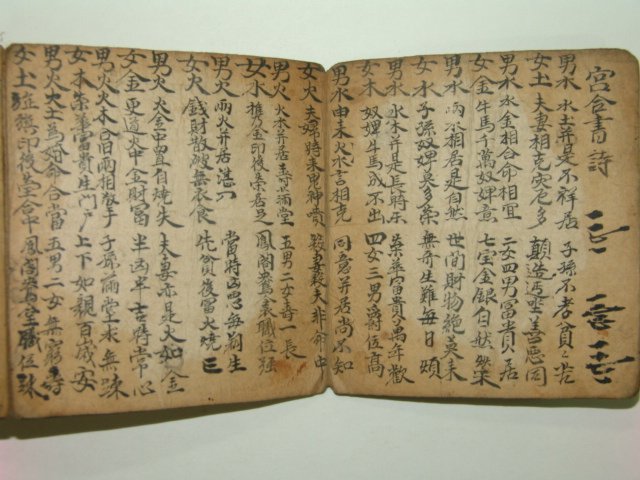 1600년대 역서관련 수진절첩본 궁합법문(宮合法文)