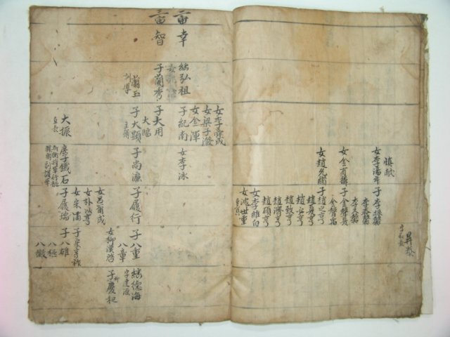 1600년대 필사본 광산김씨족보 1책