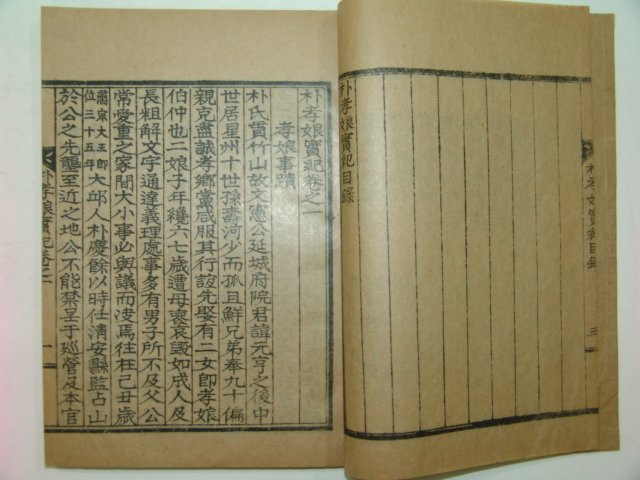 1938년 합천간행 박효랑실기(朴孝郞實紀) 2책완질