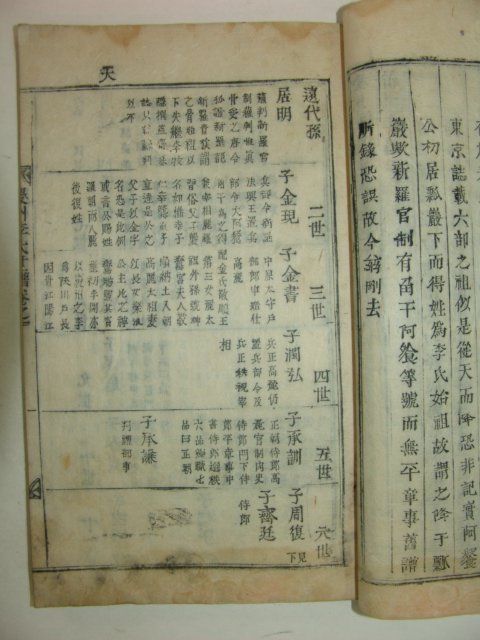 1910년 목활자본간행 경주이씨파보 3책완질