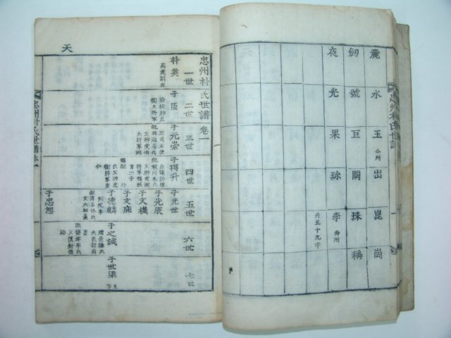 1880년 간행본 충주박씨세보 7책완질