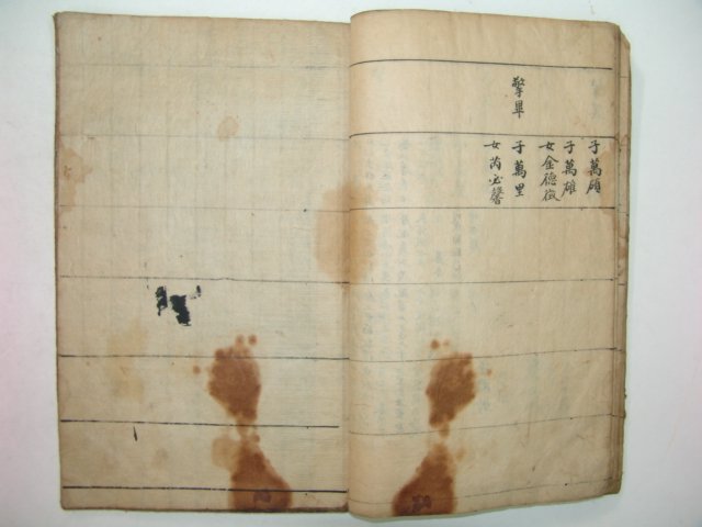 조선시대 필사본 영천최씨세보(永川崔氏世譜) 1책완질
