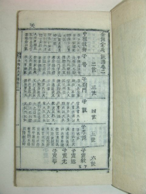 1923년 전남광주에서 목활자본간행 김해김씨파보 3책완질