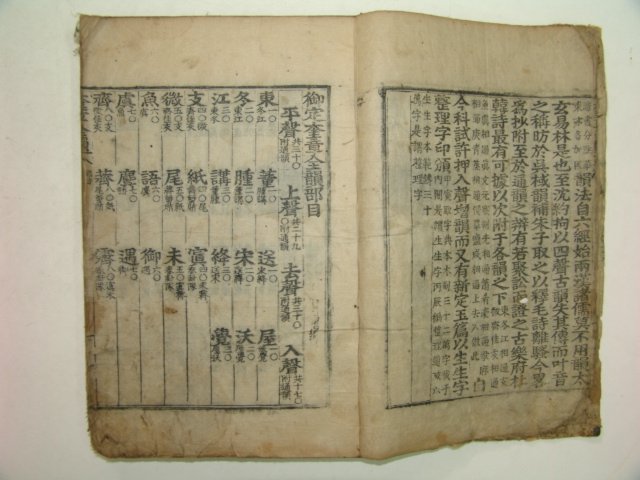 조선시대 목판본 어정규장전운 1책완질