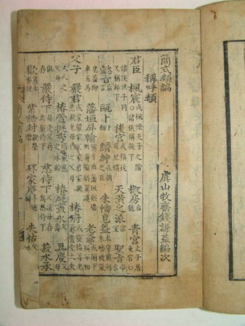 조선시대 목판본 간식류편(簡式類編)1책완질