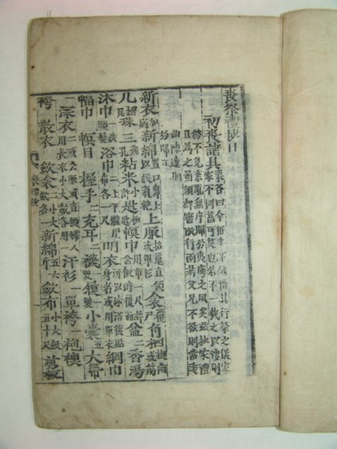 조선시대 목판본 상제례초(喪祭禮抄)1책완질