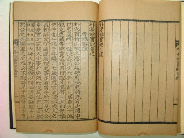 1938년 경남합천간행 박효낭실기(朴孝娘實紀)2책완질