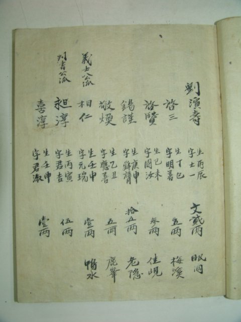 필사본 거창류씨화수계안(居昌劉氏花樹契案) 1책완질
