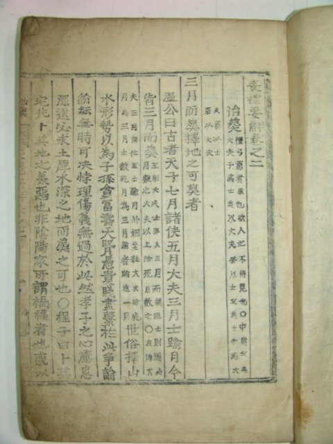 목활자본간행 상례요선(喪禮要鮮)2책완질