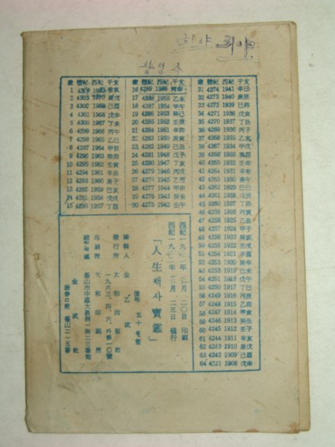 1971년간행 국민필독 1책