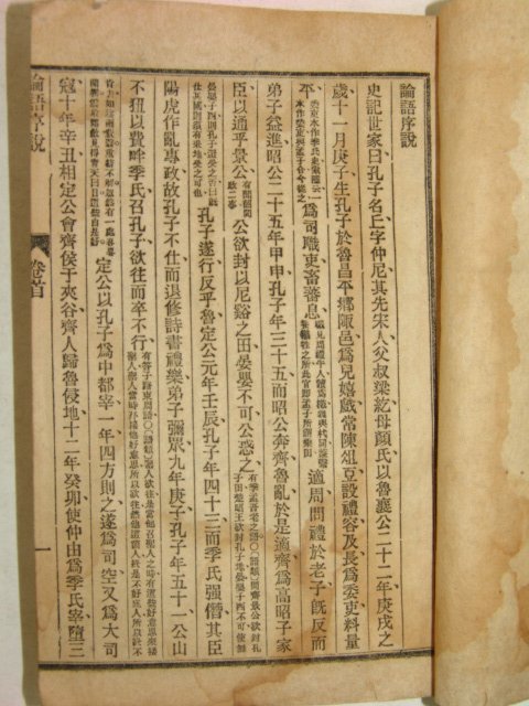 중국상해본 논어서설 1책