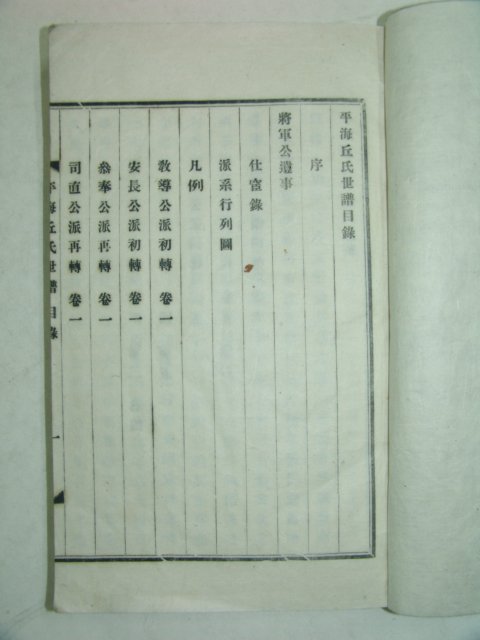 1950년간행본 평해구씨세보(平海丘氏世譜)6책완질