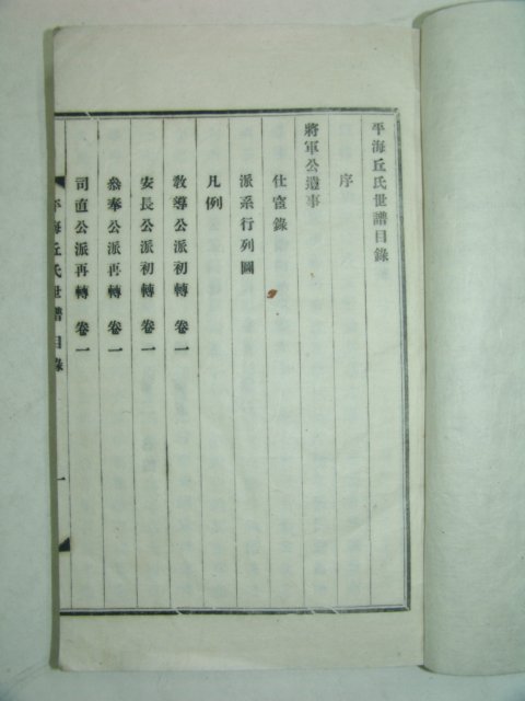 1950년간행본 평해구씨세보(平海丘氏世譜)6책완질